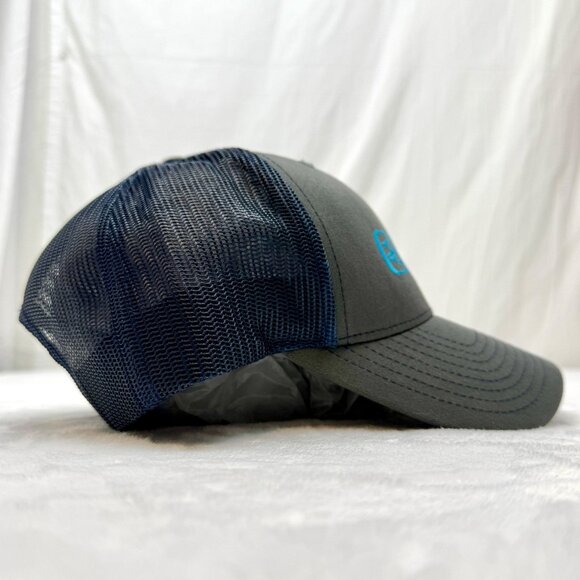 Smurfit Westrock Adjustable Snapback Meshback Cap Hat Gray Blue Richardson - Picture 3 of 9
